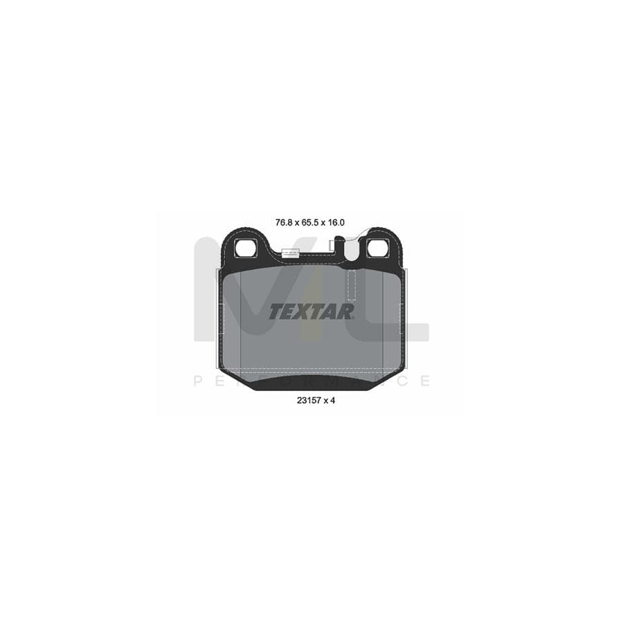 TEXTAR 2315702 Brake pad set prepared for wear indicator