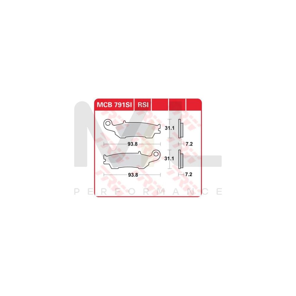 TRW Sinter Offroad Mcb791Si Brake Pad Set | Performance Parts Direct Car Parts