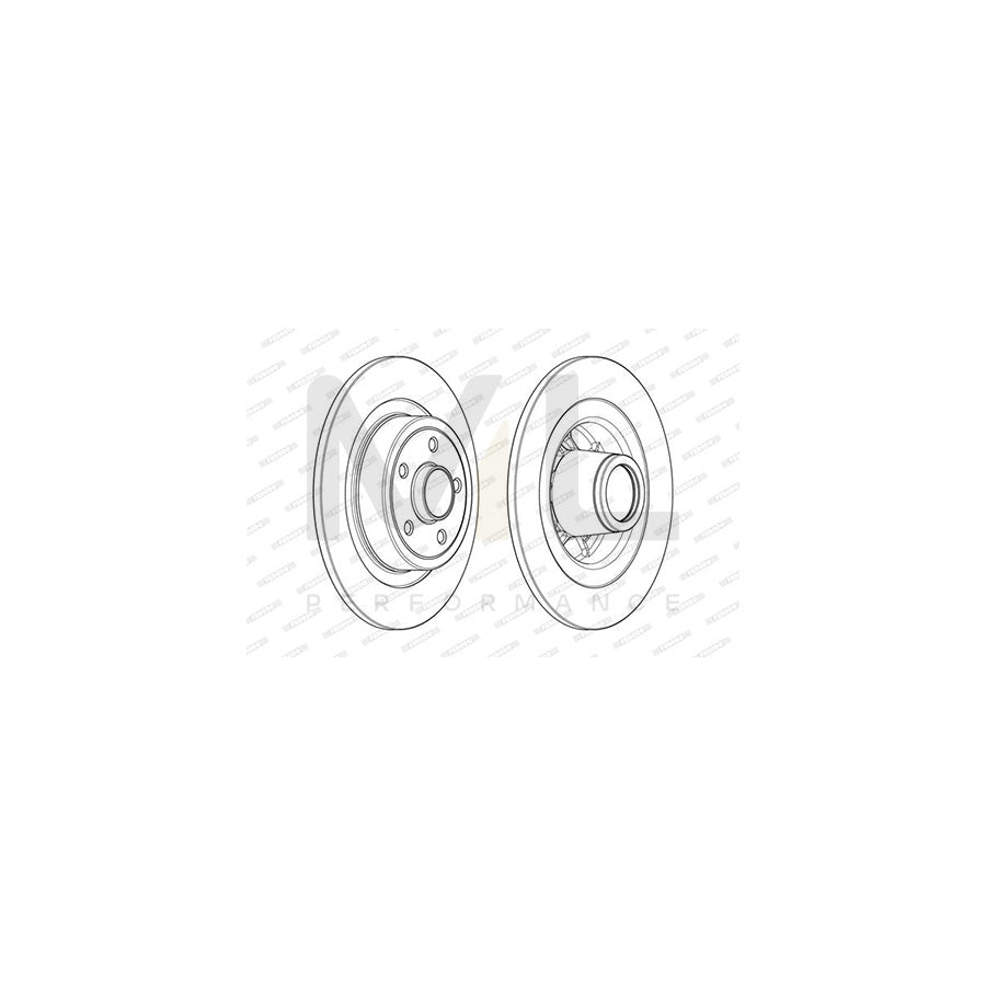 FERODO PREMIER DDF2264-1 Brake Disc Solid, without accessories | Performance Parts Direct Car Parts