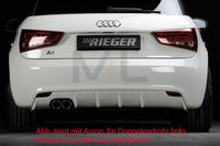 Rieger 00044106 Audi 8X A1 Rear Diffuser for Original Tailpipe Left -  Matte Black