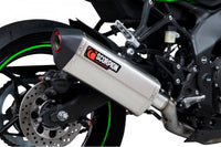 Scorpion RKA140SYSSEO Kawasaki Ninja ZX-25R Serket Parallel Full Exhaust System  - Brushed Stainless Steel Sleeve