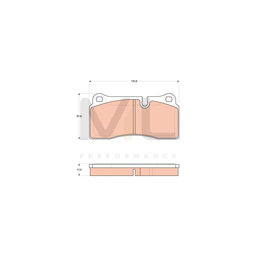 TRW Gdb1816 Brake Pad Set Prepared For Wear Indicator | Performance Parts Direct Car Parts