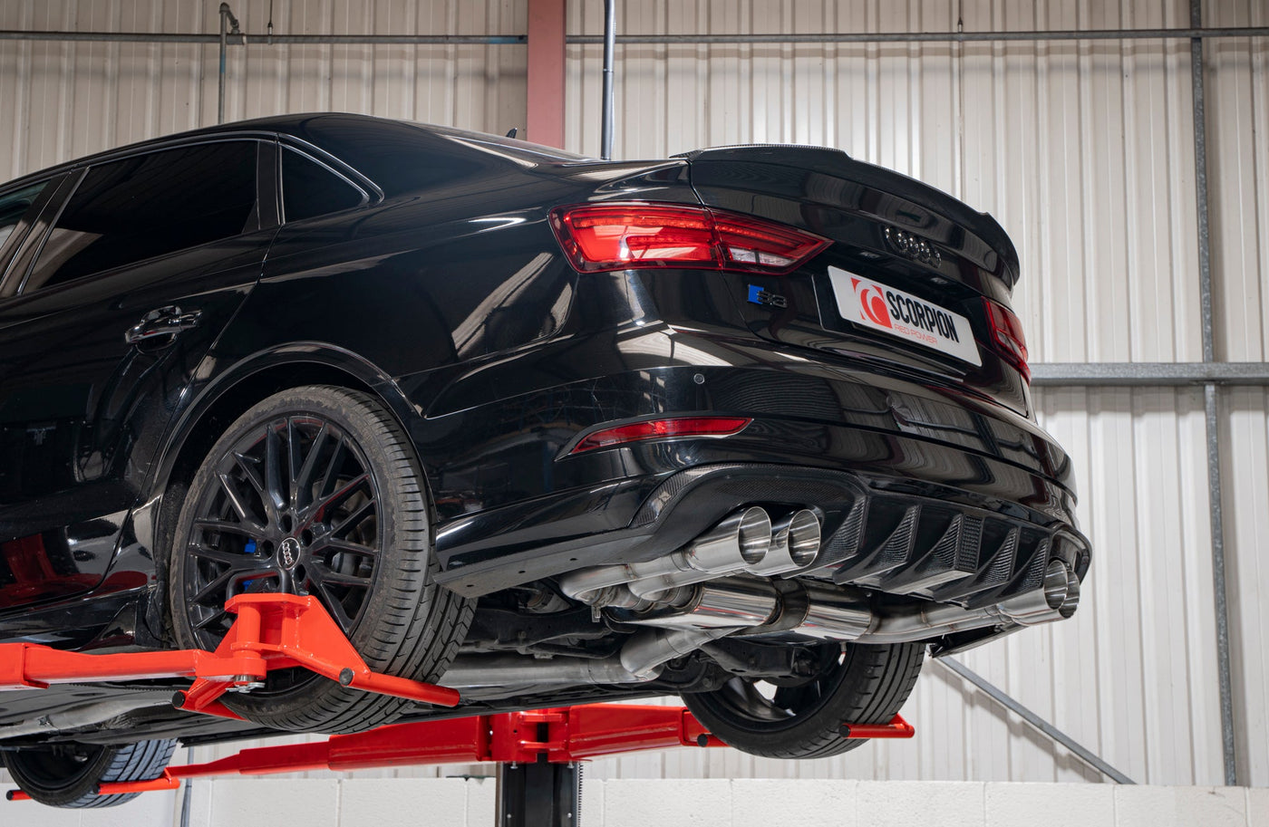 Scorpion SAU096 Audi S3 8V Resonated Cat/Gpf-Back Exhaust System & Electronic Valves