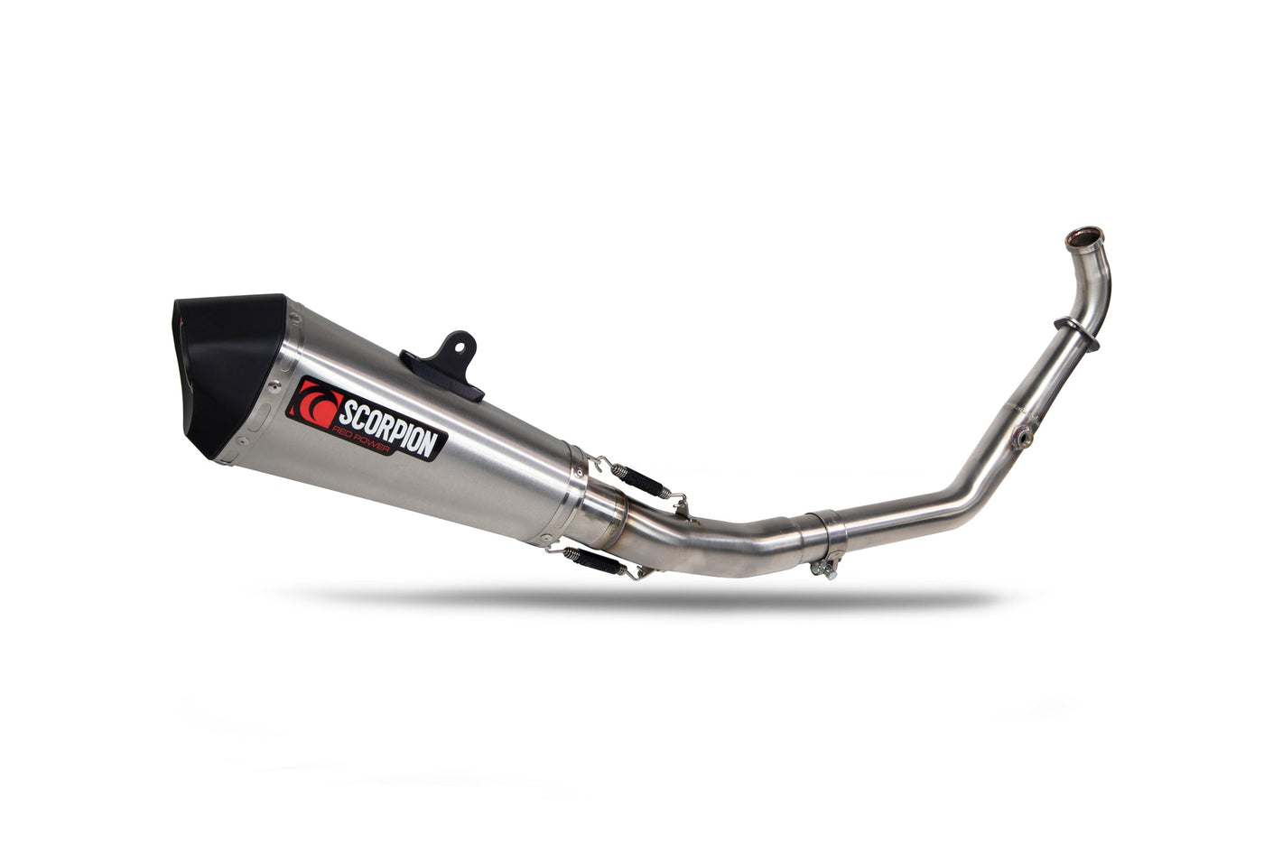 Scorpion RYA119SYSSEO Yamaha MT-125 Euro 5 Serket Taper Full Exhaust System - Brushed Stainless Steel Sleeve