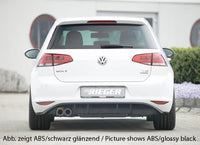 Rieger 00099170 VW Mk7 Golf GTD Rear Diffuser for Original Twin Tailpipe Left - Carbon-Look