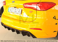 Rieger 00088237 Ford DEH Focus 4 ST Rear Diffuser for Original Tailpipe Left & RIght - Glossy Black