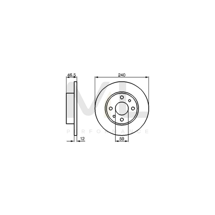 BOSCH 0 986 478 353 Brake Disc Solid, Oiled | Performance Parts Direct Car Parts