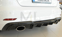 Rieger 00088183 Audi 8V Rear Diffuser for Sport Tailpipe Left & Right (A3 & S3) - Glossy Black