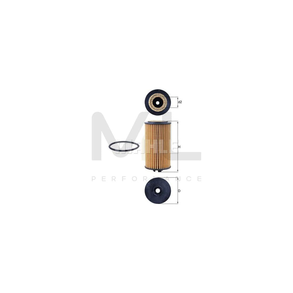 MAHLE ORIGINAL OX 978D Oil Filter Filter Insert | Performance Parts DirectCar Parts
