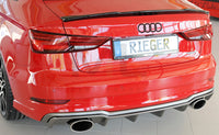 Rieger 00099617 Audi 8V Rear Diffuser for Sport Tailpipe Left & Right (A3 & S3) - Carbon-Look