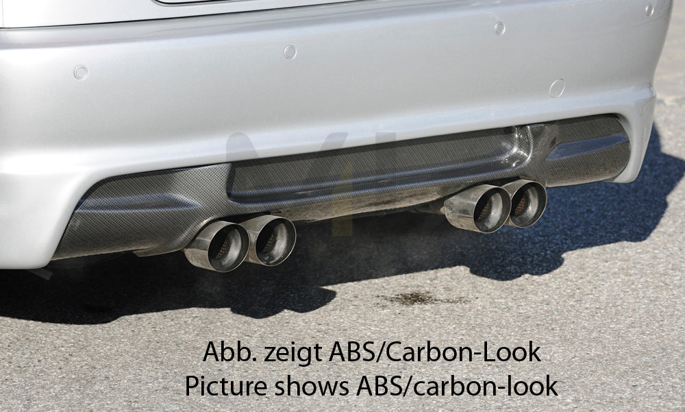 Rieger 00050255 BMW 3 Series E46 Rear Diffuser for Twin Tailpipe Centre -  Matte Black