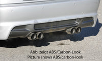 Rieger 00050255 BMW 3 Series E46 Rear Diffuser for Twin Tailpipe Centre -  Matte Black