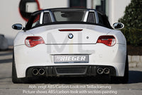Rieger 00050518 BMW Z4 E85 Rear Diffuser for Twin Tailpipe Left & Right -  Matte Black