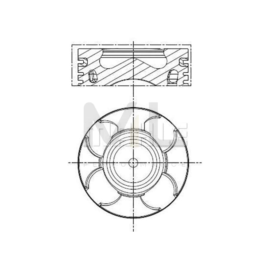 MAHLE ORIGINAL 021 PI 00115 002 Piston 89,5 mm, with cooling duct, with piston ring carrier | Performance Parts DirectCar Parts