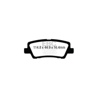 EBC PD03KR944 Cadillac Yellowstuff Rear Brake Pad & Plain Disc Kit (Inc. CTS & CTS Vsport)