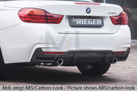 Rieger 00088072 BMW 4 Series F32 F33 F36 Rear Diffuser for Original Tailpipe Left & RIght - Glossy Black