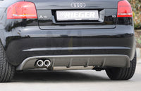 Rieger 00099128 Audi 8P A3 Rear Diffuser for Twin Tailpipe Left - Carbon-Look