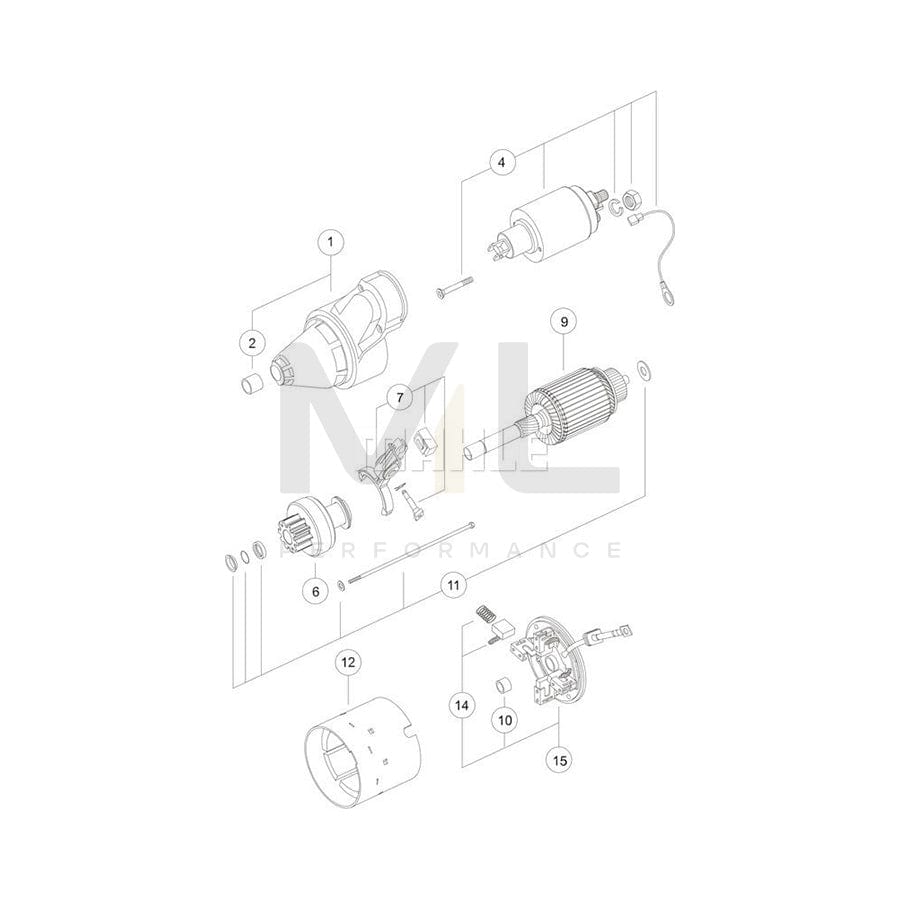 MAHLE ORIGINAL MS 231 Starter motor 12V 0,9kW, Teeth Quant.: 9 | Performance Parts DirectCar Parts
