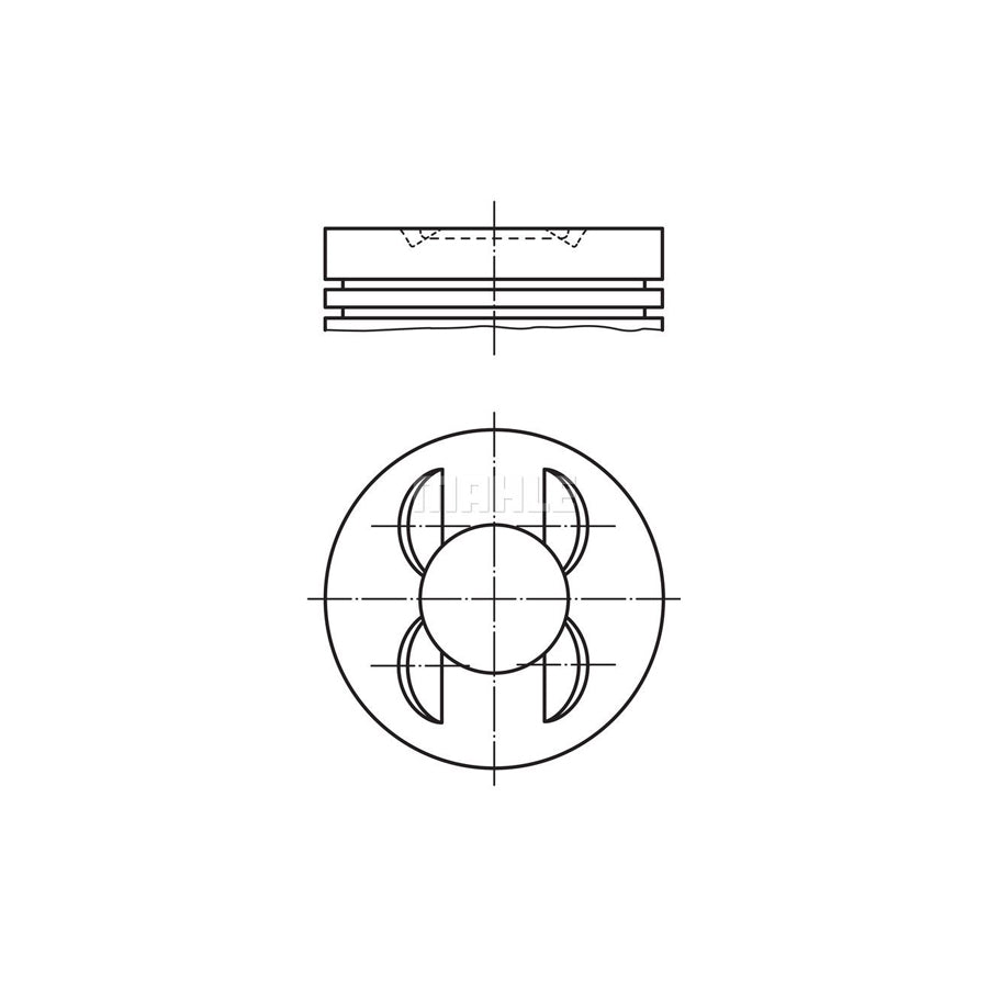 MAHLE ORIGINAL 002 51 00 Piston 92,0 mm, without cooling duct
