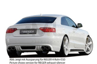 Rieger 00055419 Audi B8 B81 A5 Rear Diffuser for Original Tailpipe Left & RIght -  Matte Black