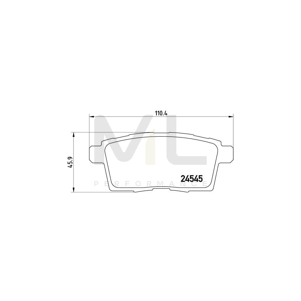 Brembo P 49 041 Brake Pad Set Excl. Wear Warning Contact