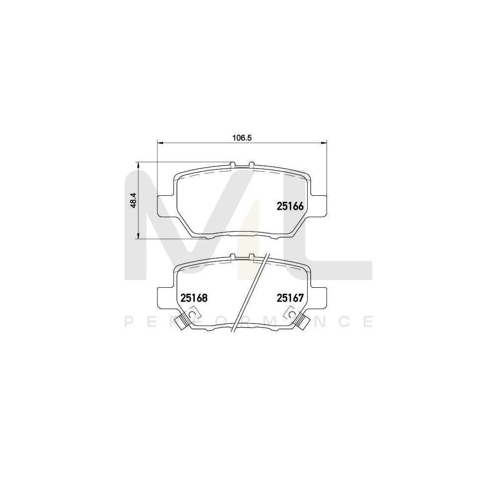 Brembo P 28 078 Brake Pad Set With Acoustic Wear Warning