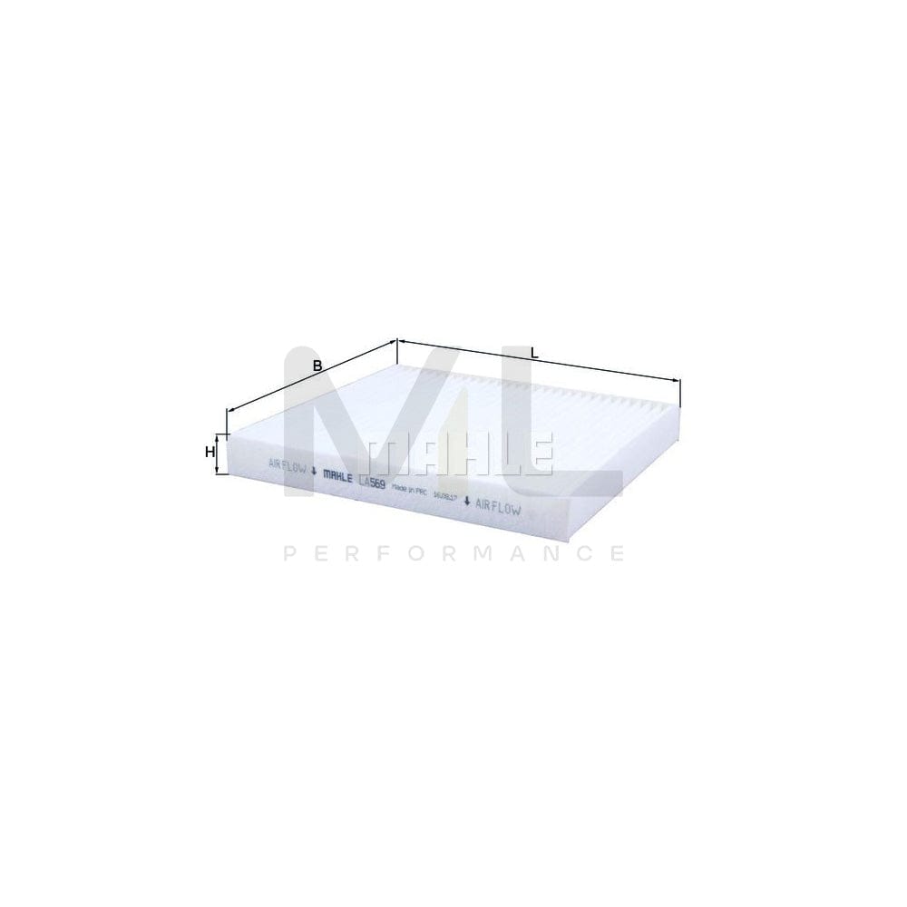 MAHLE ORIGINAL LA 569 Pollen filter Particulate Filter | Performance Parts DirectCar Parts