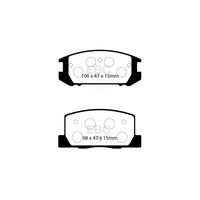 EBC PD13KR405 Toyota MR2 Mk2 Yellowstuff Rear Brake Pad & GD Disc Kit