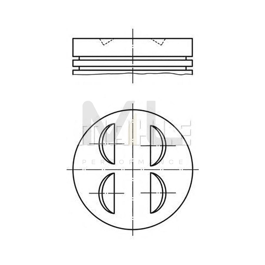 MAHLE ORIGINAL 014 77 00 Piston 86,01 mm, with piston rings | Performance Parts DirectCar Parts