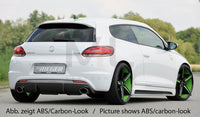 Rieger 00088098 VW 13 Scirocco R Rear Diffuser for Original Tailpipe Left & RIght - Glossy Black