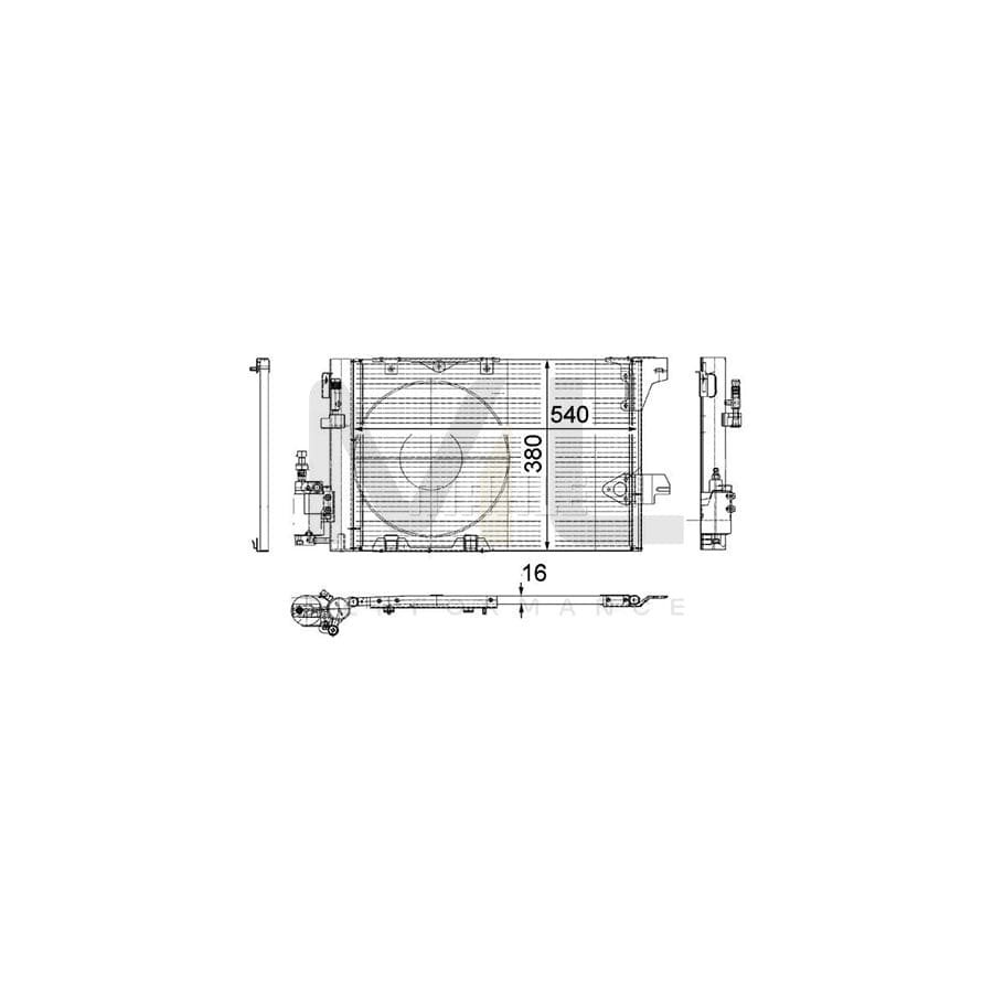 MAHLE ORIGINAL AC 339 000P Air conditioning condenser with dryer, with pressure switch | Performance Parts DirectCar Parts