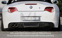 Rieger 00099865 BMW Z4 E85 Rear Diffuser for Twin Tailpipe Left - Carbon-Look