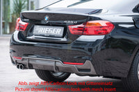 Rieger 00053477 BMW 4 Series F32 F33 F36 Rear Diffuser for Original Twin Tailpipe Left -  Matte Black