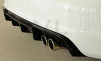 Rieger 00088172 Audi 8V S3 Rear Diffuser for Original Twin Tailpipe Left & Right - Glossy Black