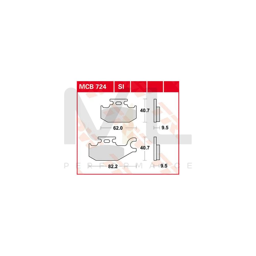 TRW Sinter Offroad Mcb724Si Brake Pad Set | Performance Parts Direct Car Parts