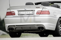 Rieger 00099826 BMW 3 Series E46 Rear Diffuser for Twin Tailpipe Left & Right - Carbon-Look