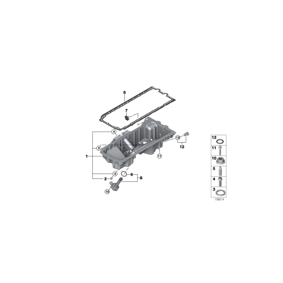 Genuine BMW 11137541221 E83 Oil Pan (Inc. X3 3.0si, X3 3.0i & X3 2.5si) |