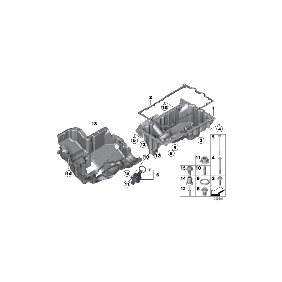 Genuine BMW 11137601946 E84 Oil Pan (Inc. X1 20iX & X1 28iX) |