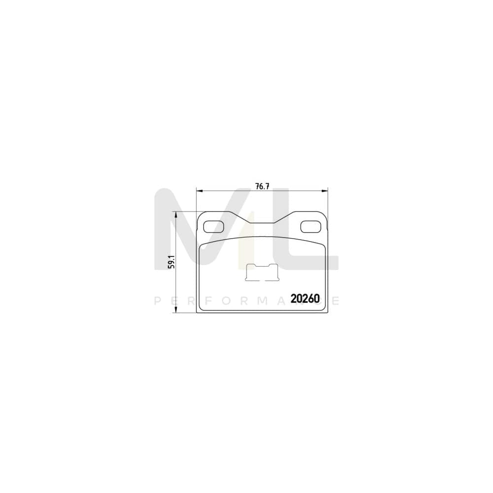 Brembo P 61 009 Brake Pad Set Excl. Wear Warning Contact