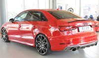 Rieger 00099617 Audi 8V Rear Diffuser for Sport Tailpipe Left & Right (A3 & S3) - Carbon-Look