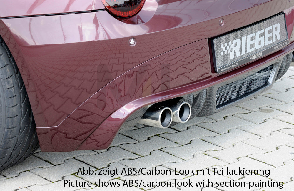 Rieger 00050509 BMW Z4 E85 Rear Diffuser for Original Twin Tailpipe Left -  Matte Black