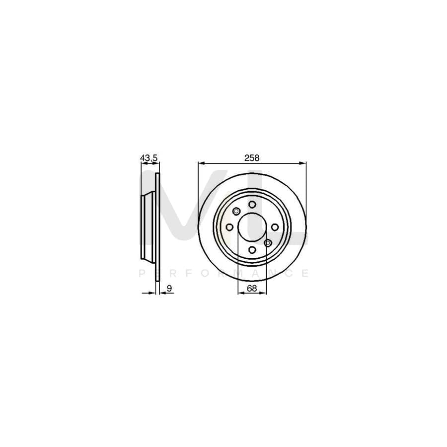 BOSCH 0 986 478 374 Brake Disc Solid, Oiled | Performance Parts Direct Car Parts
