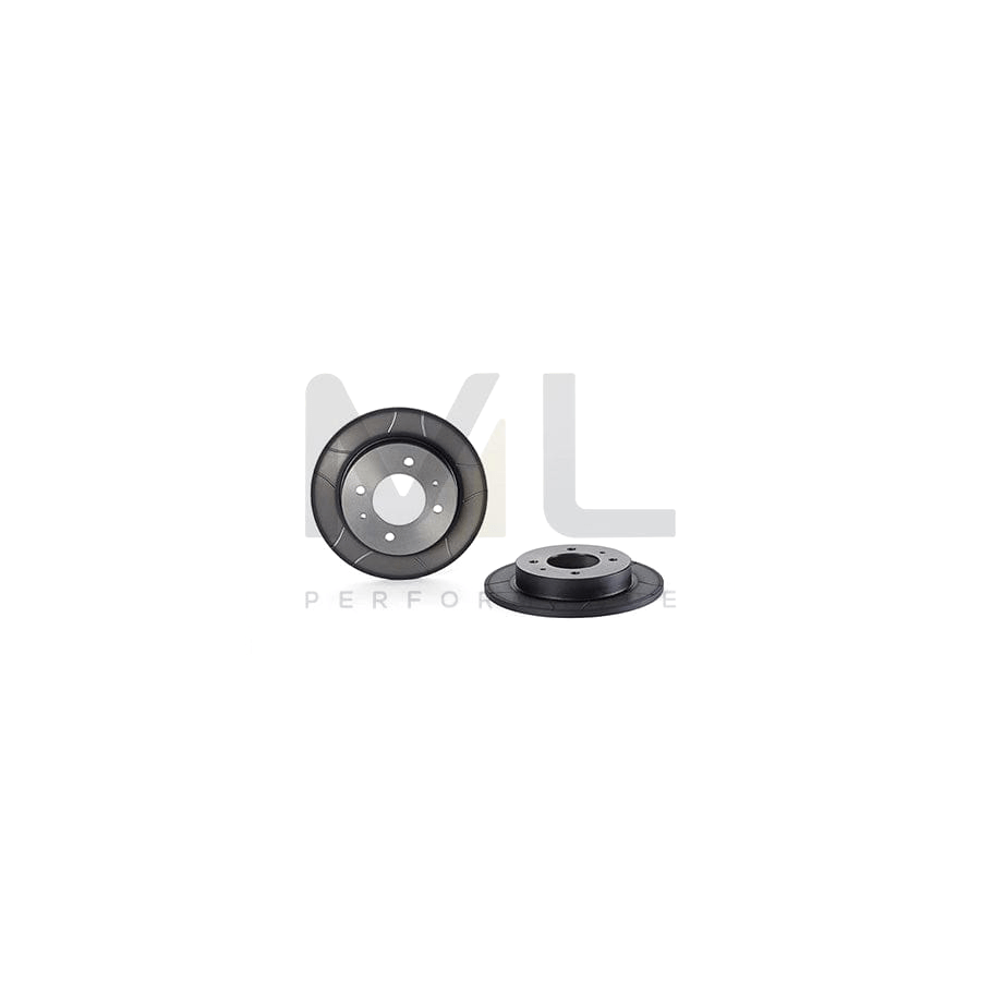BREMBO MAX LINE 08.9081.75 Brake Disc Slotted, Solid, Coated  - 1 piece