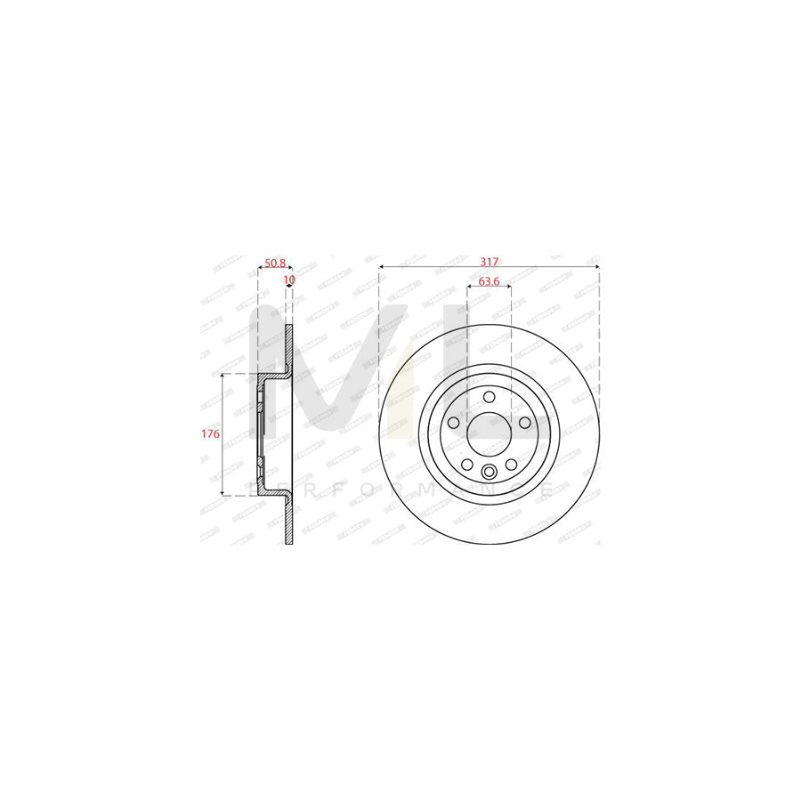 FERODO DDF2771C Brake Disc Solid | Performance Parts Direct Car Parts