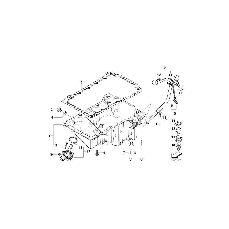 Genuine BMW 11137798372 E87 E90 E91 Oil Pan (Inc. 120d, 320d & 318d) |