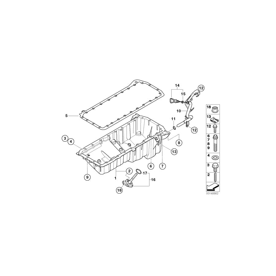 Genuine BMW 11137806221 E92 E90 E91 Oil Pan (Inc. 330xd) |