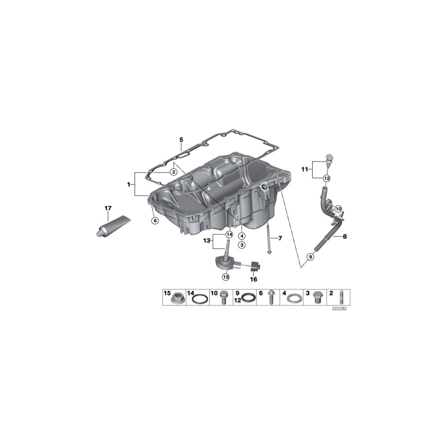Genuine BMW 11137803072 E83 Oil Pan (Inc. X3 1.8d & X3 2.0d) |