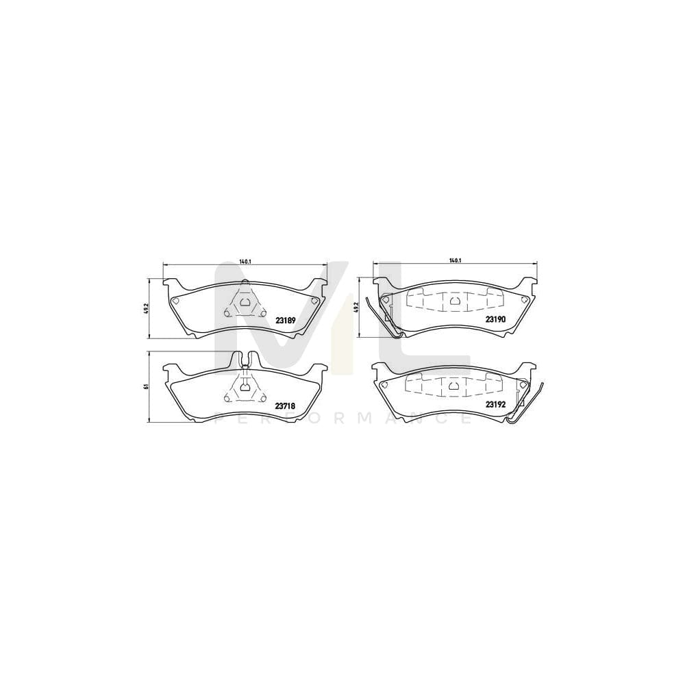 Brembo P 50 044 Brake Pad Set Suitable For Mercedes-Benz Ml-Class (W163)