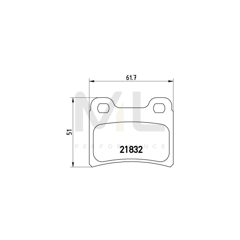 Brembo P 24 030 Brake Pad Set Excl. Wear Warning Contact