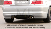 Rieger 00099574 BMW 3 Series E46 Rear Diffuser for Twin Tailpipe Left & Right - Carbon-Look